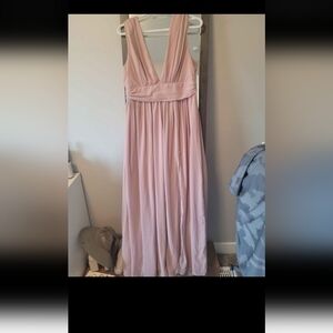 Women pink wedding guest dress